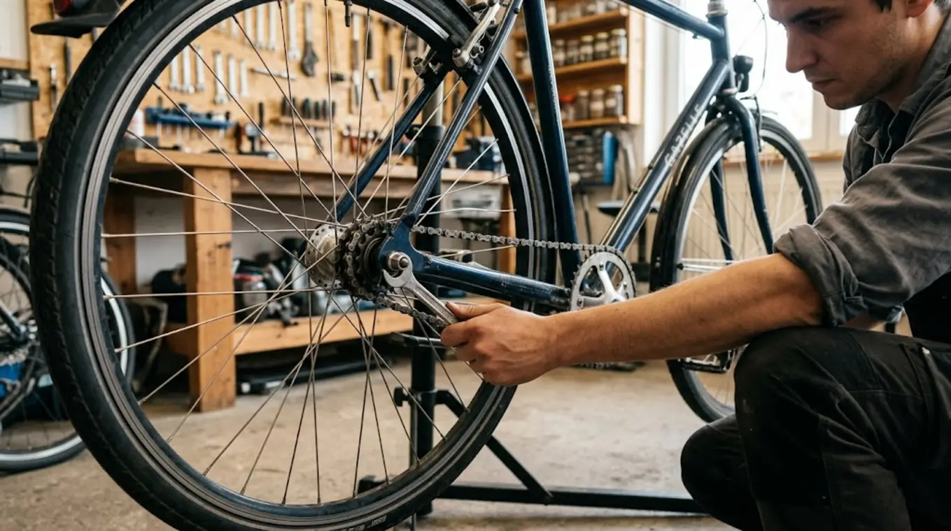 Hoe span je een fietsketting?