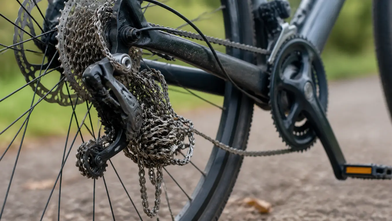 Fietsketting in de knoop