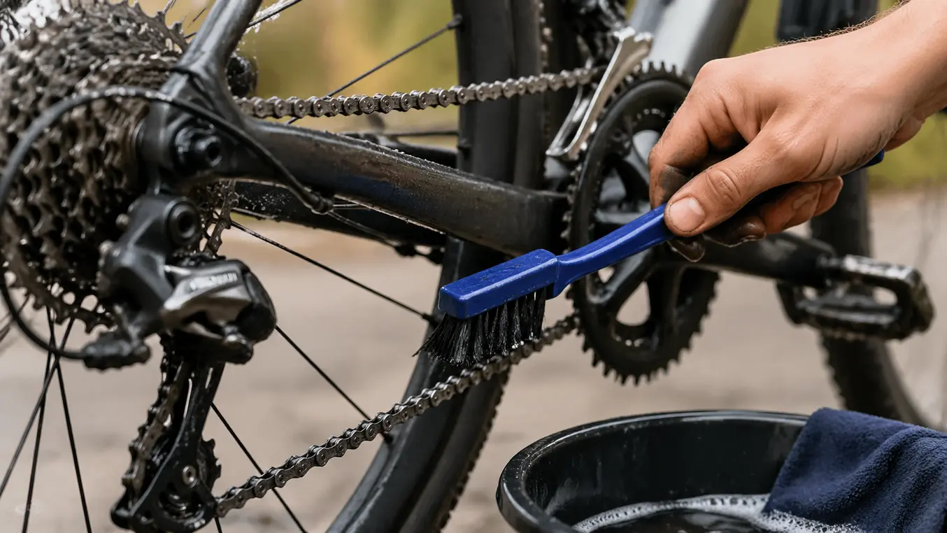 Fietsketting schoonmaken