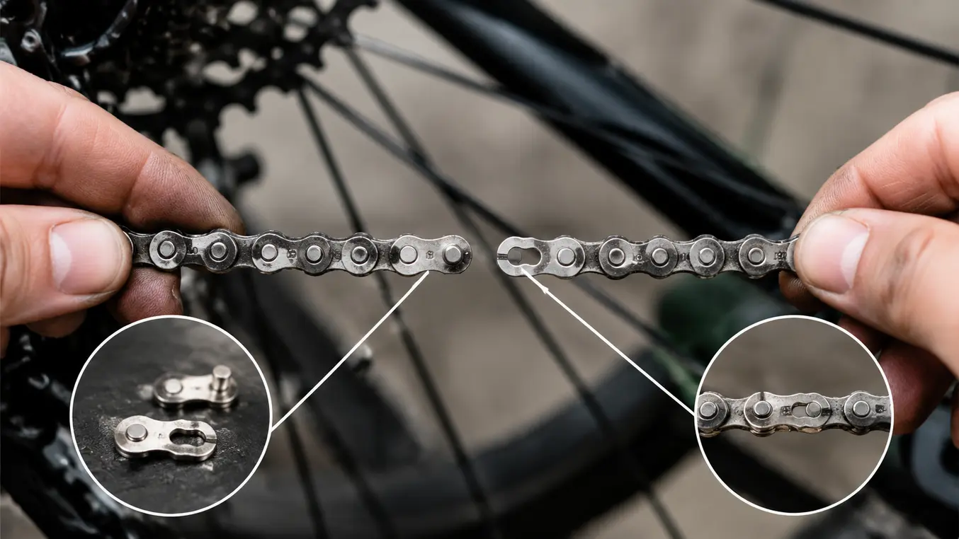 Fietsketting losmaken quicklink