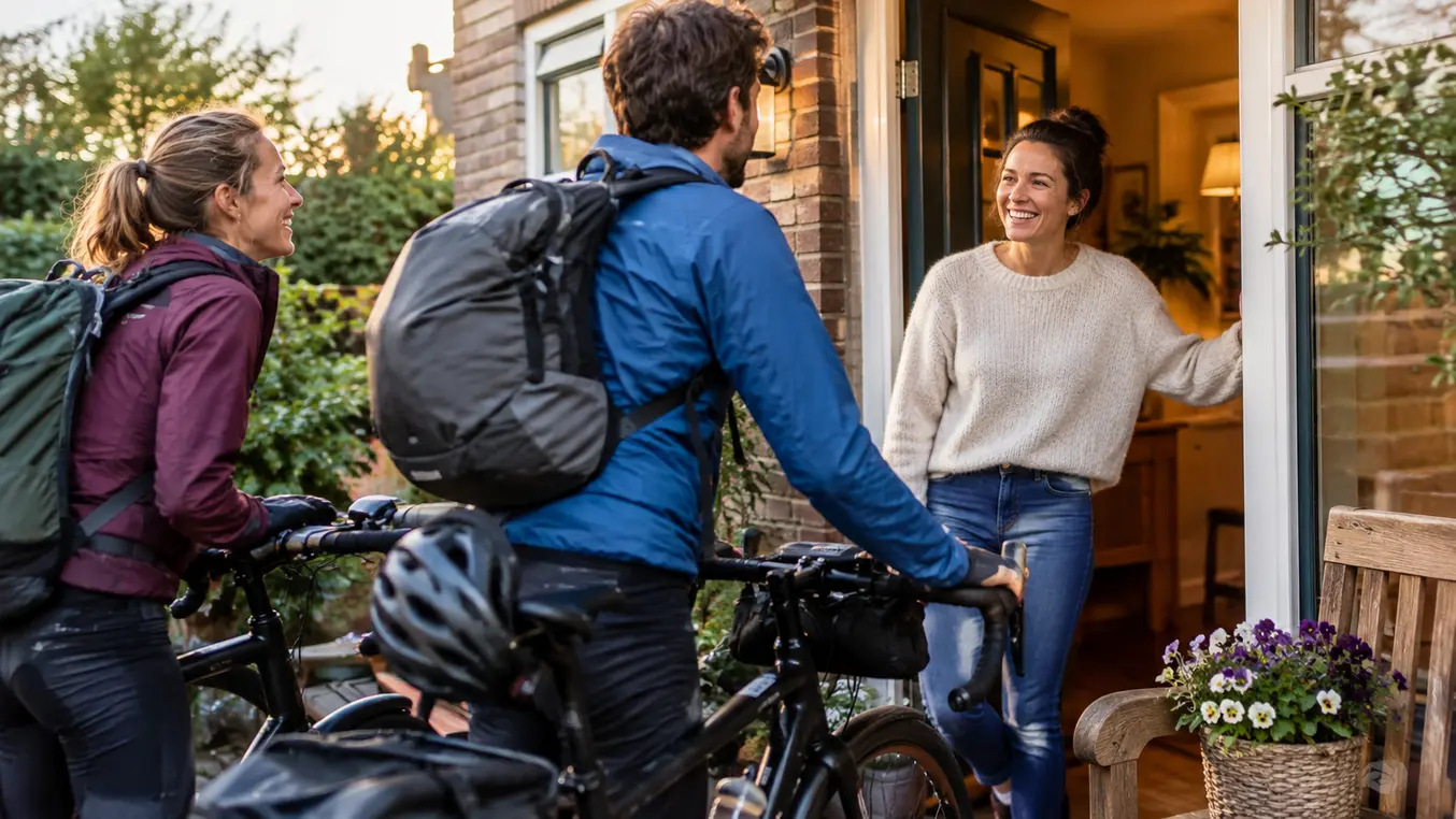Wat kost een overnachting bij vrienden op de fiets?